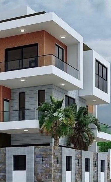 Completed modern building