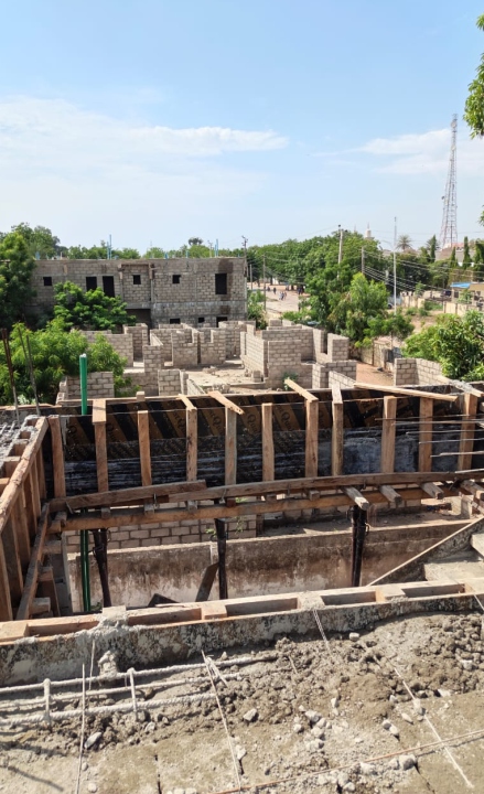 Building structure under construction